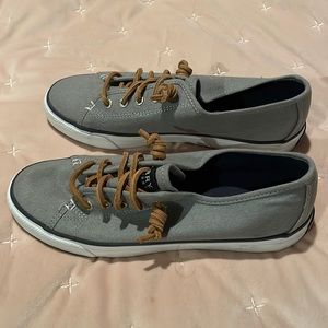 Women's Size 6M Sperry Grey Memory Foam Top-Sider Boat Shoes